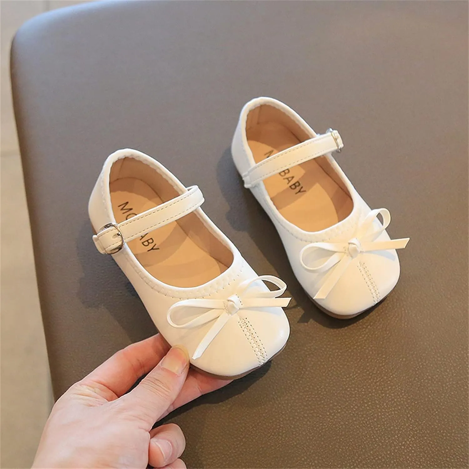 Toddler Girls Dress Shoes Bow Slip On Mary Jane Ballet Flats Girl School Party Wedding Shoes School Girl Shoes