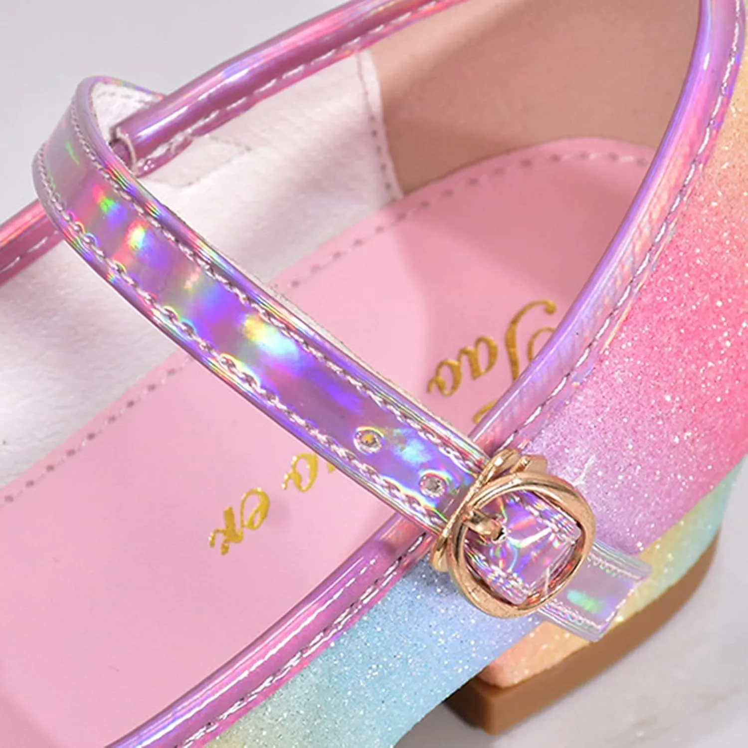 Toddler Girls Shoes Low Heel Dress Shoes Cute Bowknot Sparkle Mary Jane Flower Girls Wedding Birthday Party Prom