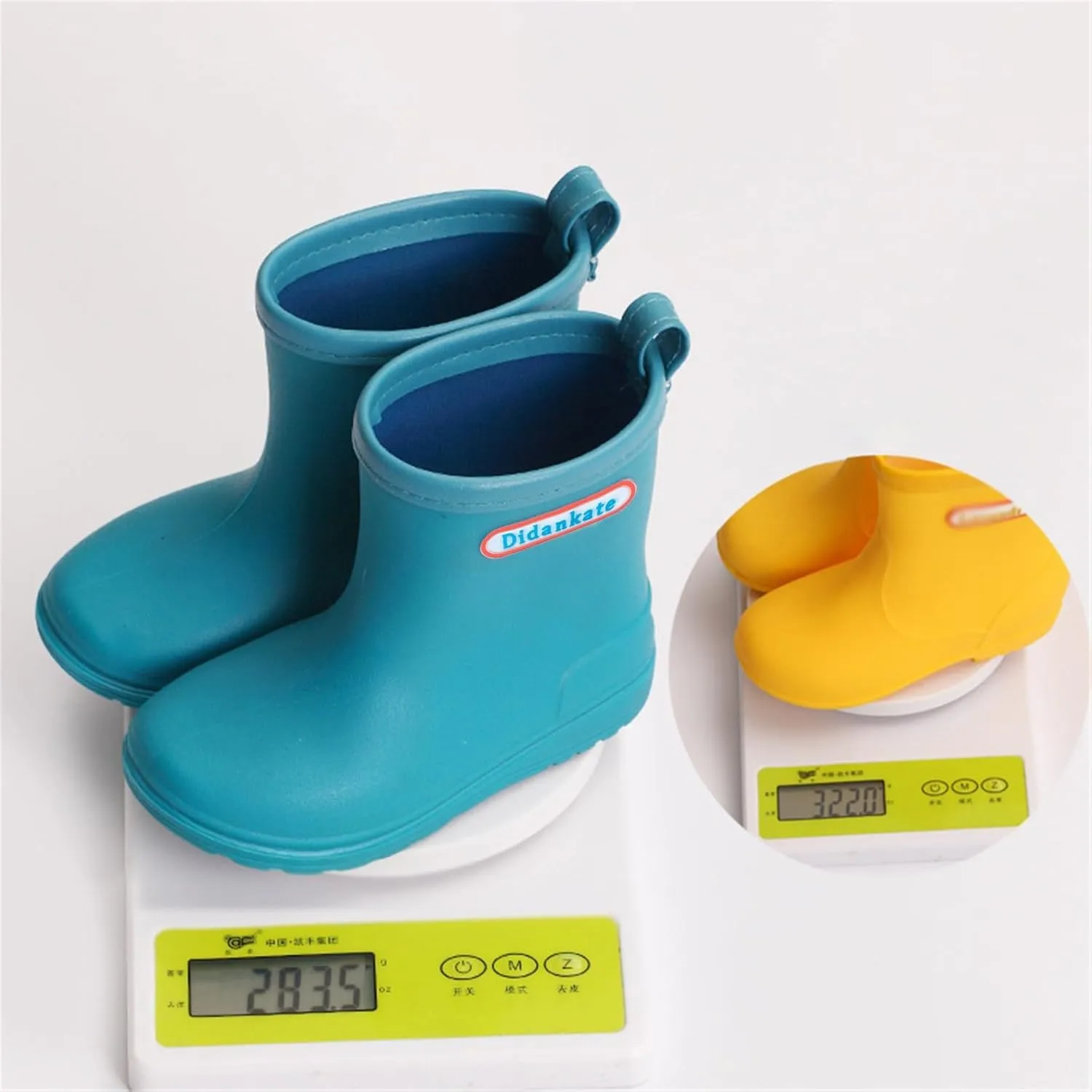 Unisex-Child Solid Rain Boots Baby Kids Easy On Rain Shoes Boots For Toddler Little Kid Lightweight Rainy Boys Boots