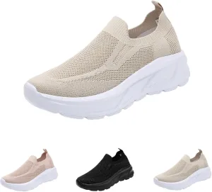 Walking Shoes Women Slip On Sneakers Casual Comfortable Mesh Breathable Tennis Shoes Non Slip Workout Athletic Shoes