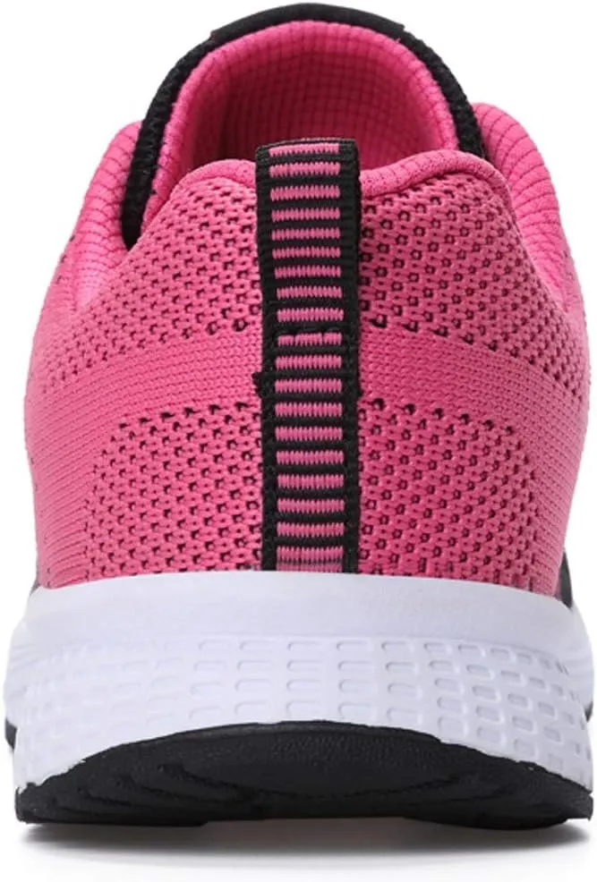 Womens Lace Up Running Shoes Non Slip Walking Shoes Slip On Shoes Women Mesh Ladies Casual Shoes Black Sneakers Red Tennis Shoe Cross Trainer Shoe