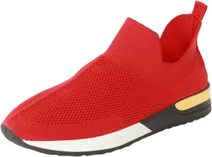 Womens Slip om Shoes,Summer Breathable Flying Knit Socks Shoes Elastic Fabric Large Size Women's Sneakers with Non Slip Comfy Sole Sneakers for Women Travel Walking Hiking and Daily Work Casual Shoe