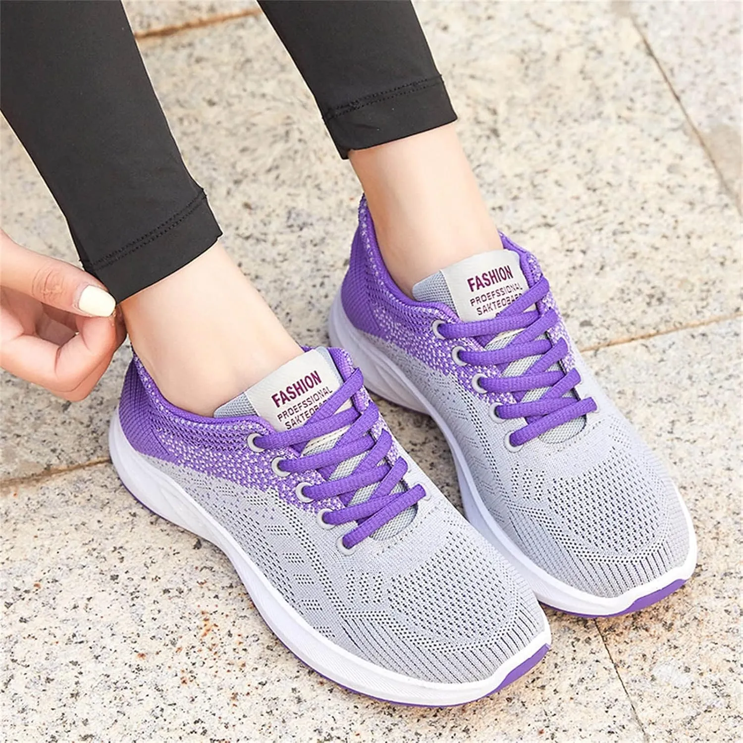 Womens Walking Shoes Lace Up Lightweight Memory Foam Cheer Mens Running Shoes Sports Shoes Casual Slip On Sneakers Platform Tennis Shoe Trainers Shoe