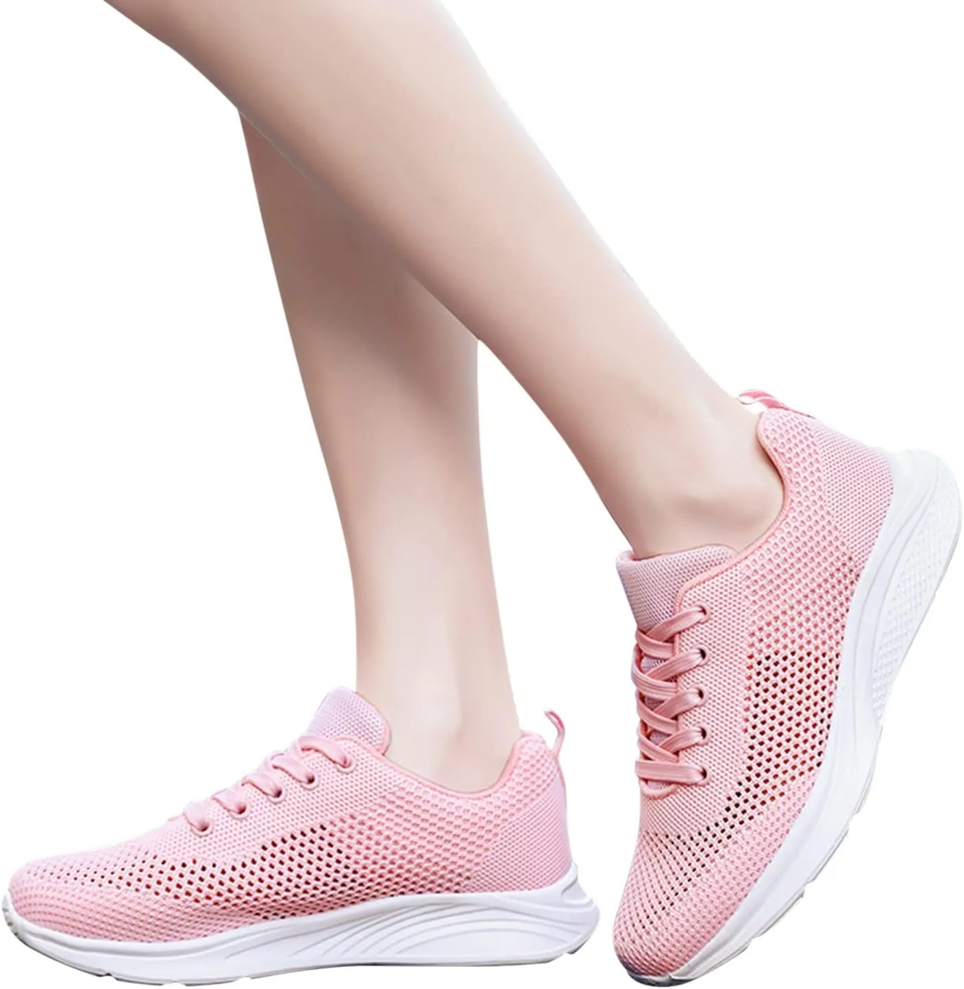 Womens Walking Shoes Lace Up Lightweight Memory Foam Cheer Mens Running Shoes Sports Shoes Casual Slip On Sneakers Platform Tennis Shoe Trainers Shoe