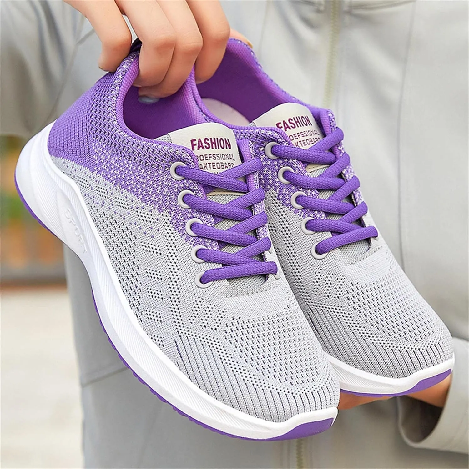 Womens Walking Shoes Lace Up Lightweight Memory Foam Cheer Mens Running Shoes Sports Shoes Casual Slip On Sneakers Platform Tennis Shoe Trainers Shoe
