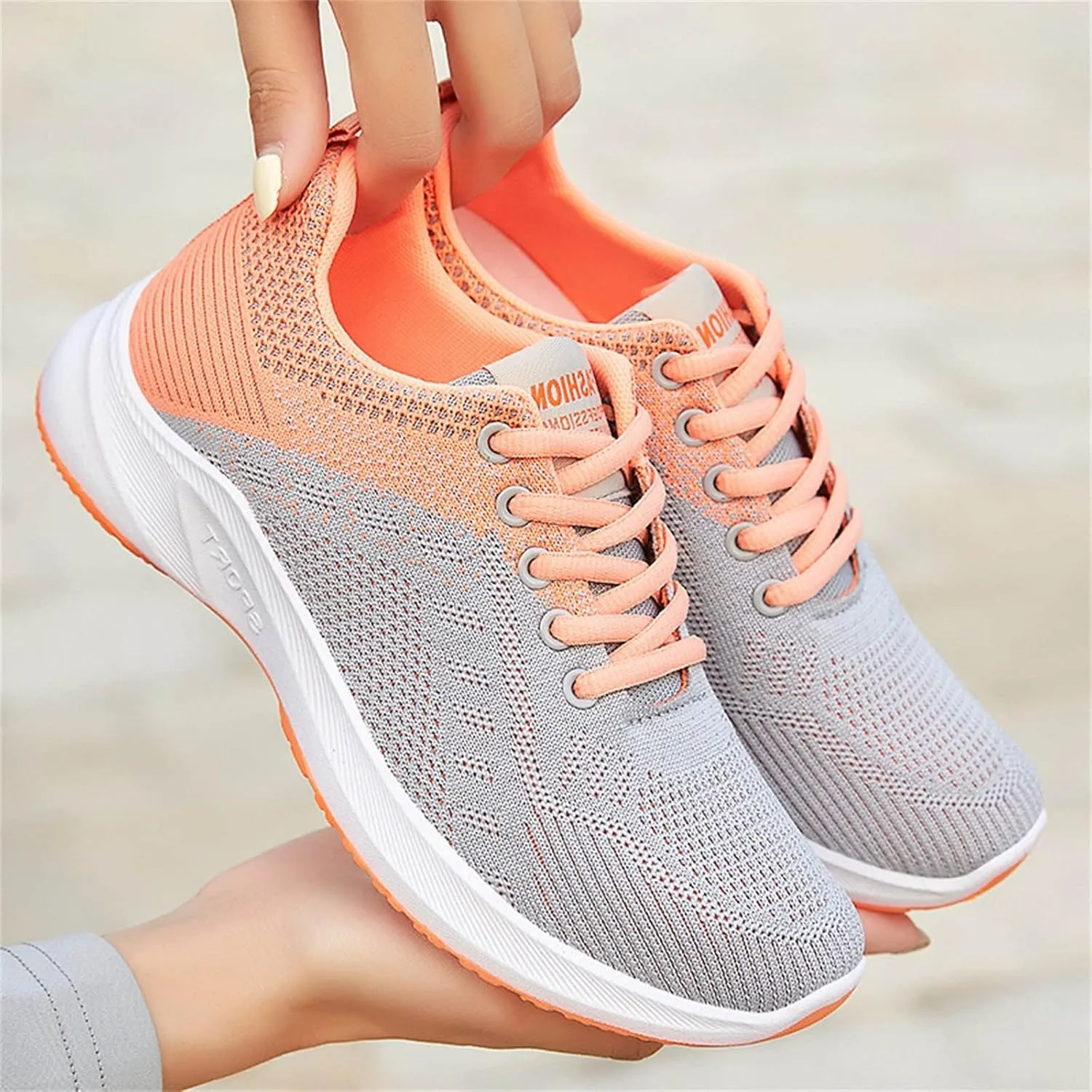 Womens Walking Shoes Lace Up Lightweight Memory Foam Cheer Running Shoes for Women Breathable Dress Casual Shoes Shoes Sneakers Tennis Shoe Cross Trainer Shoe