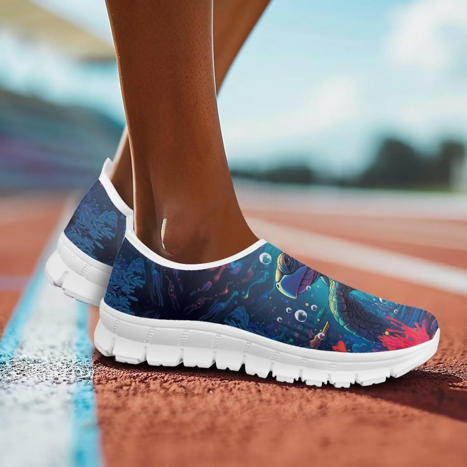 Womens Walking Shoes Slip on Loafers Tennis Shoes Casual Mesh Running Sneakers