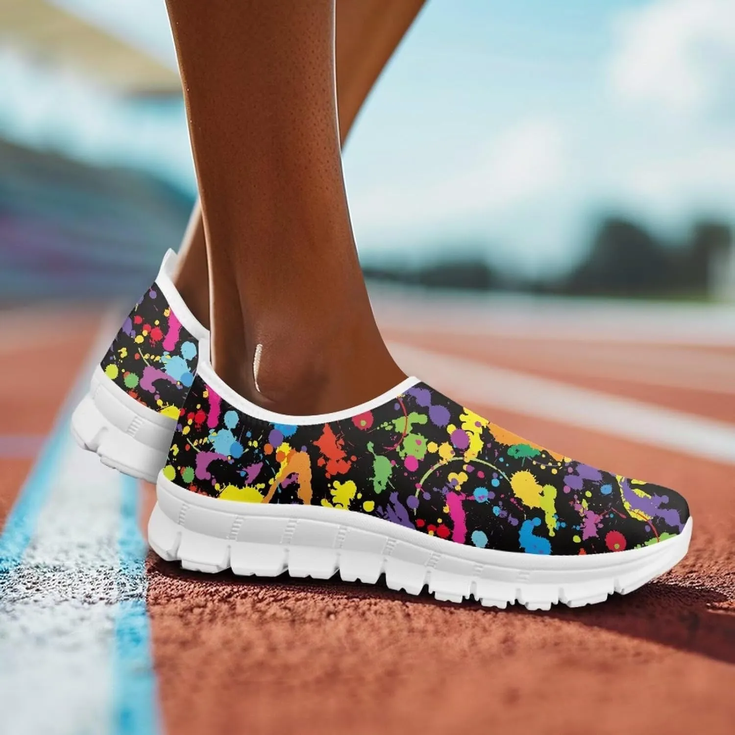 Womens Walking Shoes Slip on Loafers Tennis Shoes Casual Mesh Running Sneakers