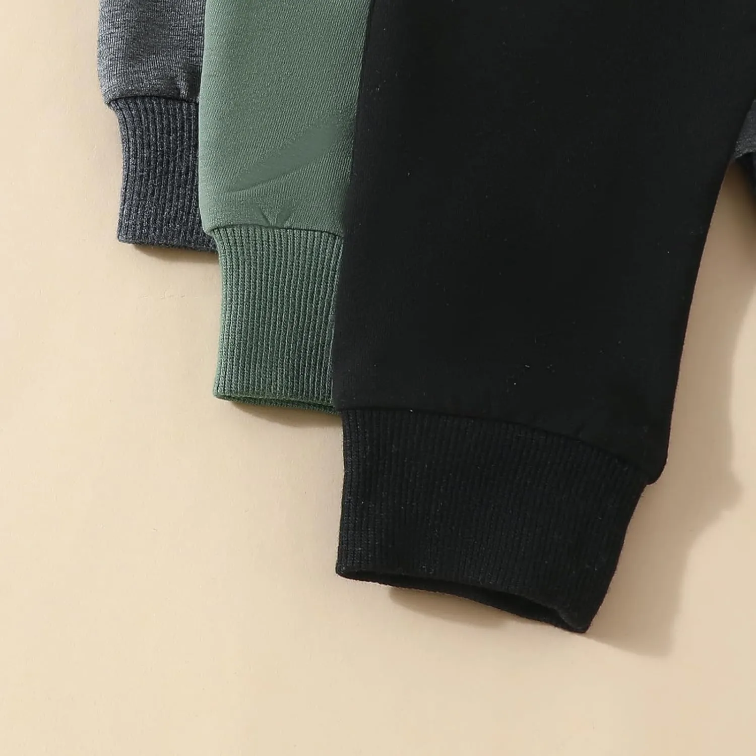 Yoawdats Baby Boys' 3-Pack Pull-on Jogger Pants Knit Pants Classic Fit Elastic Waist Kids Toddler Pants Multipacks Long Pants
